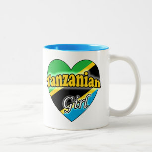 Tanzaniaanse Meisje Tweekleurige Koffiemok