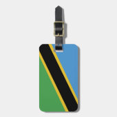 Tanzaniaanse vlag bagagelabel (Voorkant verticaal)