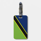 Tanzaniaanse vlag bagagelabel (Achterkant verticaal)