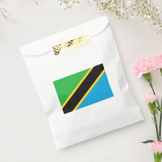 Tanzaniaanse vlag bedankzakje (Gezegeld)