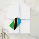 Tanzaniaanse vlag cadeaulabel (Met Touw)
