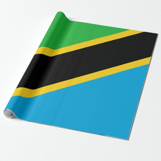 Tanzaniaanse vlag cadeaupapier (Uitgerold)