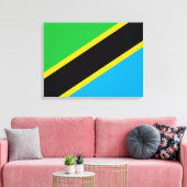 Tanzaniaanse vlag canvas afdruk (Insitu (Woonkamer))