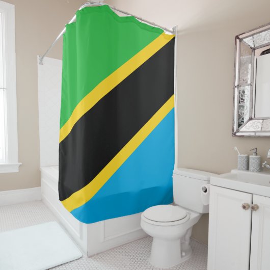 Tanzaniaanse vlag douchegordijn (In situ)