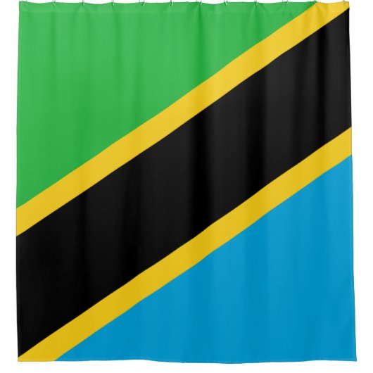 Tanzaniaanse vlag douchegordijn (Voorkant)