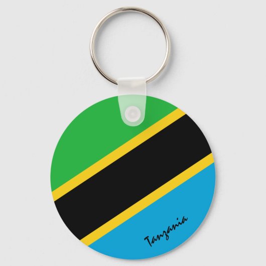 Tanzaniaanse vlag en Tanzania patriotten/sport Sleutelhanger (Voorkant)