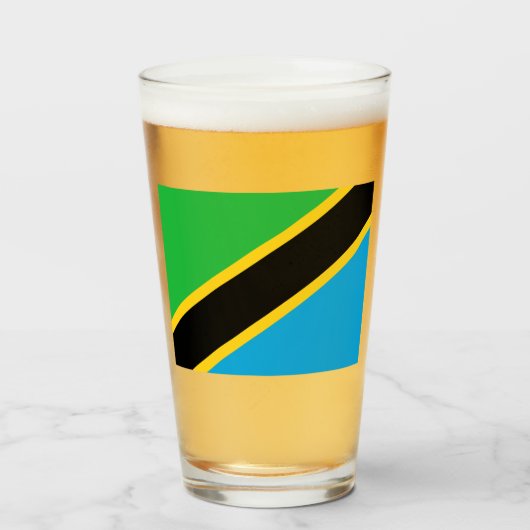 Tanzaniaanse vlag glas (Voorkant gevuld)