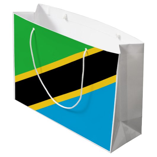 Tanzaniaanse vlag groot cadeauzakje (Achterkant Gekanteld)