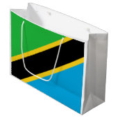 Tanzaniaanse vlag groot cadeauzakje (Voorkant Gekanteld)