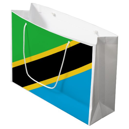 Tanzaniaanse vlag groot cadeauzakje (Voorkant Gekanteld)
