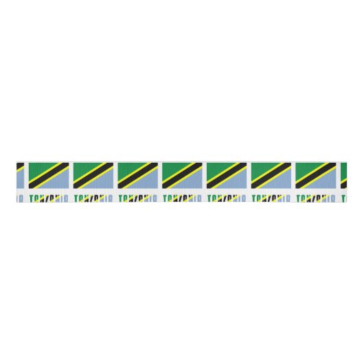 Tanzaniaanse vlag grosgrain lint (Voorkant)