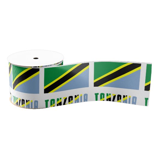 Tanzaniaanse vlag grosgrain lint (Spoel)