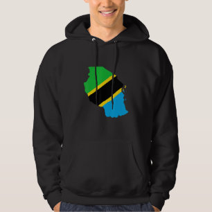 Tanzaniaanse vlag in Tanzania overzicht Tanzania Hoodie