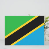 Tanzaniaanse vlag kaart (Staand voorkant)