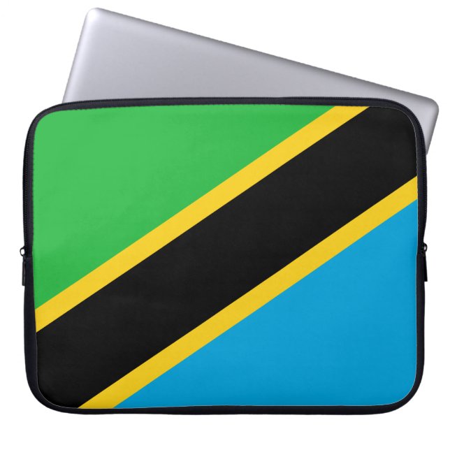 Tanzaniaanse vlag laptop sleeve (Voorkant)