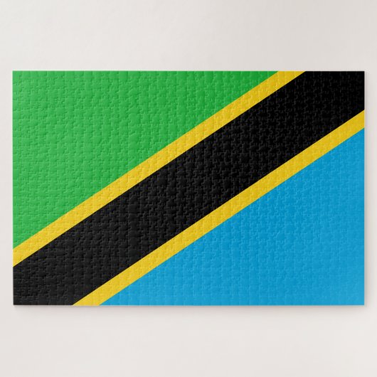 Tanzaniaanse vlag legpuzzel (Horizontaal)