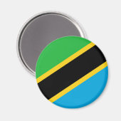 Tanzaniaanse vlag magneet (Voorkant / Achterkant)