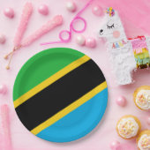 Tanzaniaanse vlag papieren bordje (Feest)