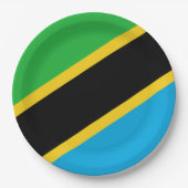 Tanzaniaanse vlag papieren bordje (Voorkant)