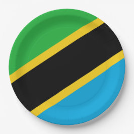 Tanzaniaanse vlag papieren bordje