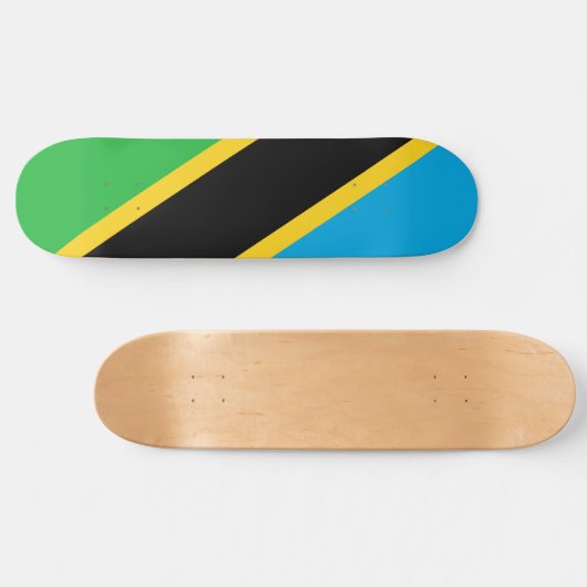 Tanzaniaanse vlag persoonlijk skateboard (Horizontaal)