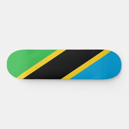 Tanzaniaanse vlag persoonlijk skateboard (Horizontaal)