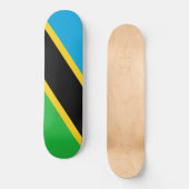 Tanzaniaanse vlag persoonlijk skateboard (Voorkant)
