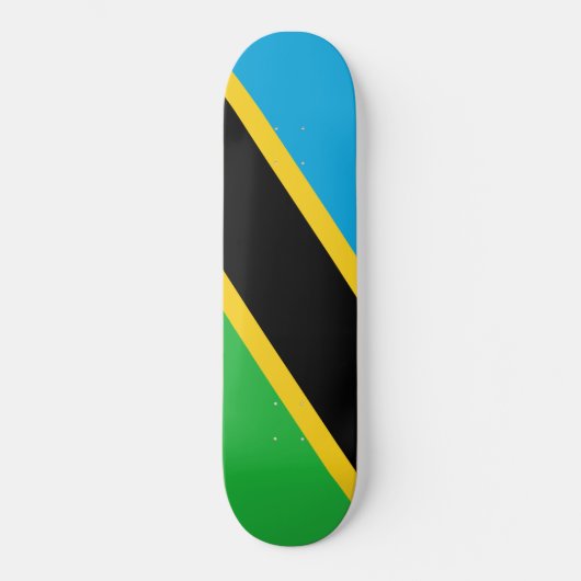 Tanzaniaanse vlag persoonlijk skateboard (Voorkant)
