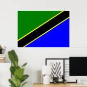 Tanzaniaanse vlag poster (Thuiskantoor)