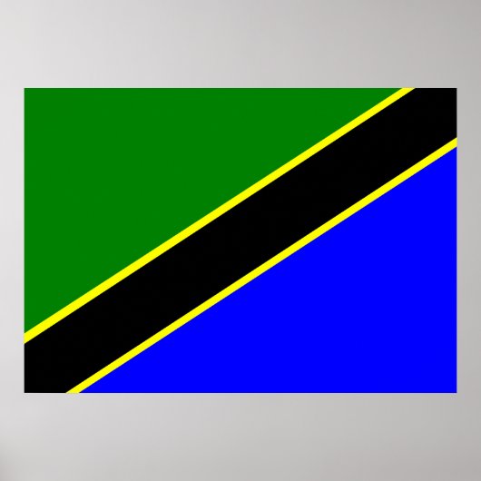 Tanzaniaanse vlag poster (Voorkant)