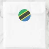 Tanzaniaanse vlag ronde sticker (Tas)
