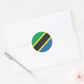 Tanzaniaanse vlag ronde sticker (Envelop)