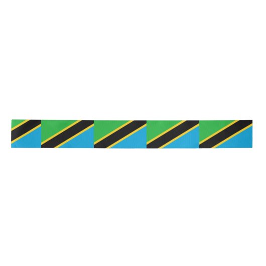 Tanzaniaanse vlag satijnen lint (Voorkant)