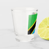 Tanzaniaanse vlag shot glas (Links)