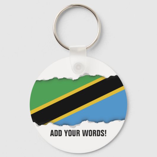Tanzaniaanse vlag sleutelhanger (Voorkant)