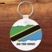 Tanzaniaanse vlag sleutelhanger (Voorkant)