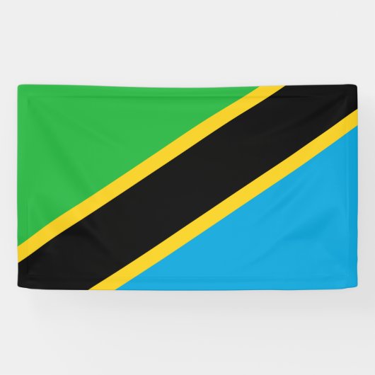 Tanzaniaanse vlag spandoek (Horizontaal)