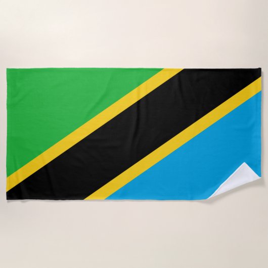 Tanzaniaanse vlag strandlaken (Voorkant)