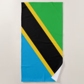 Tanzaniaanse vlag strandlaken (Voorkant)