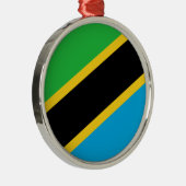 Tanzaniaanse vlag (Tanzania) Metalen Ornament (Rechts)