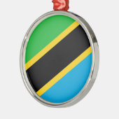 Tanzaniaanse vlag (Tanzania) Metalen Ornament (Links)