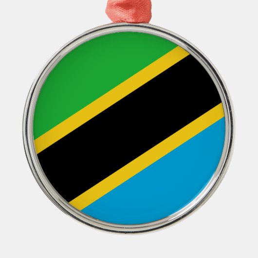 Tanzaniaanse vlag (Tanzania) Metalen Ornament (Voorkant)