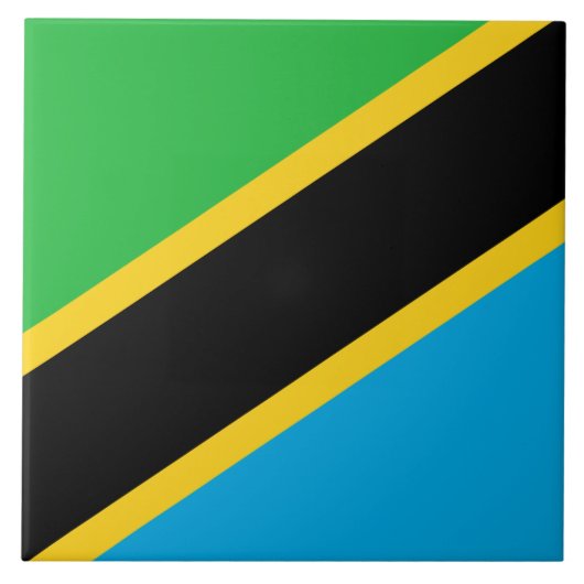 Tanzaniaanse vlag tegeltje (Voorkant)