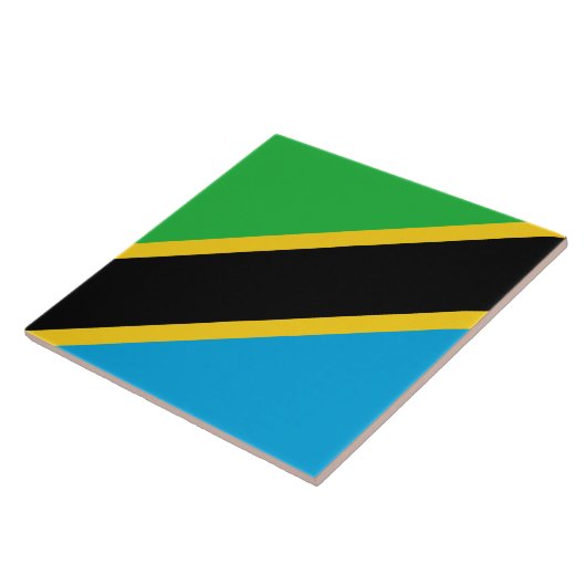 Tanzaniaanse vlag tegeltje (Zijkant)