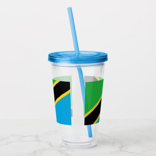 Tanzaniaanse vlag van Tanzania Acryl Drinkbeker (Links)
