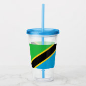 Tanzaniaanse vlag van Tanzania Acryl Drinkbeker (Voorkant)