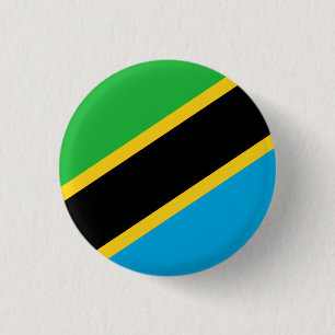 Tanzaniaanse vlag, vlag van Tanzania Ronde Button 3,2 Cm