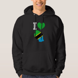 Tanzaniaanse vlag voor Tanzania Ik hou van Tanzan Hoodie