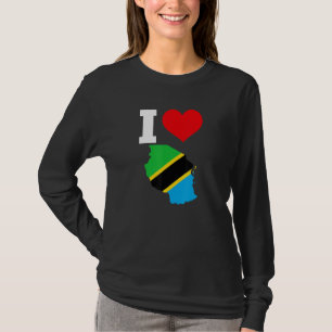 Tanzaniaanse vlag voor Tanzania Ik hou van Tanzan T-shirt