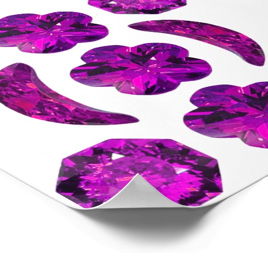 Tanzaniet Gemstone Purple Poster (Hoek)
